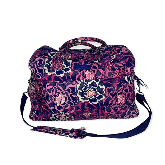 VERA BRADLEY RETIRED Katalina Pink Pattern Trimmed Vera Tote/Weekender Bundle - Picture 9 of 12